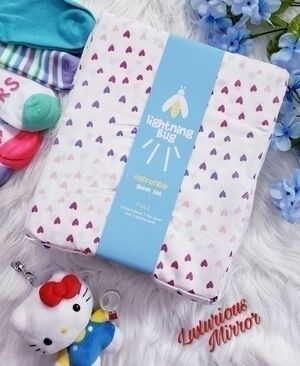 Lightning Bug Kids Microfiber Colorful Pink Heart Children Sheet Set Full Bed